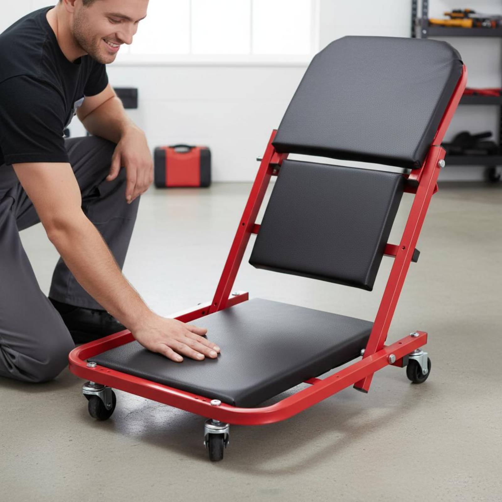 Asiento de mecánico plegable 2 - Heavy Equipment Repair reseña y precio